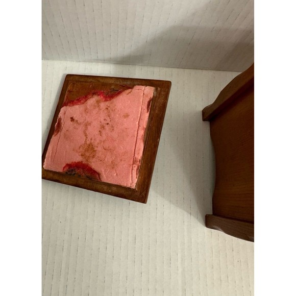 Vintage mushroom handmade merry wooden carved box containers tea sugar with lids - Picture 7 of 10